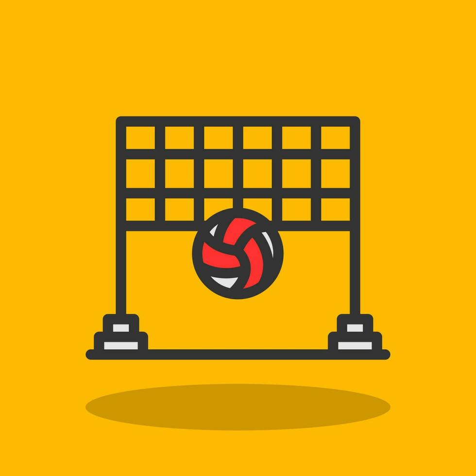 Beach Volleyball Vector Icon Design