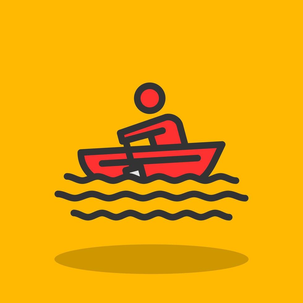 Rowing Vector Icon Design