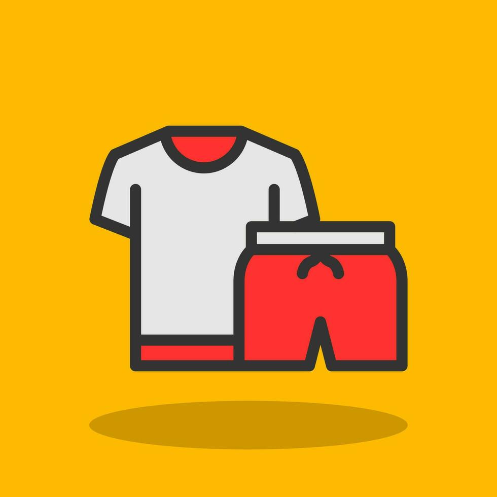 Exercise Clothes Vector Icon Design