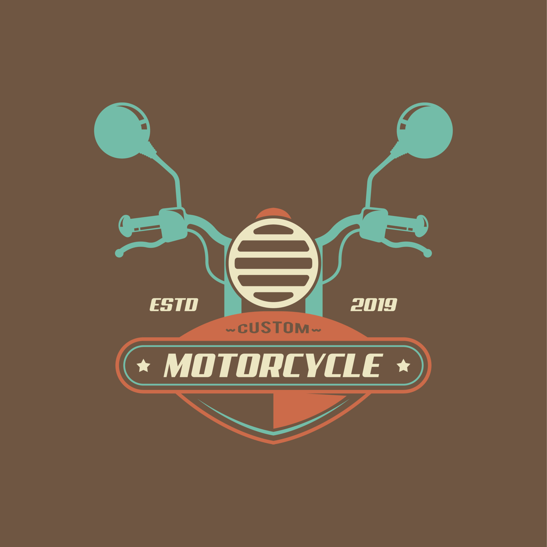 Retro motorcycle logo design concept 20667079 Vector Art at Vecteezy
