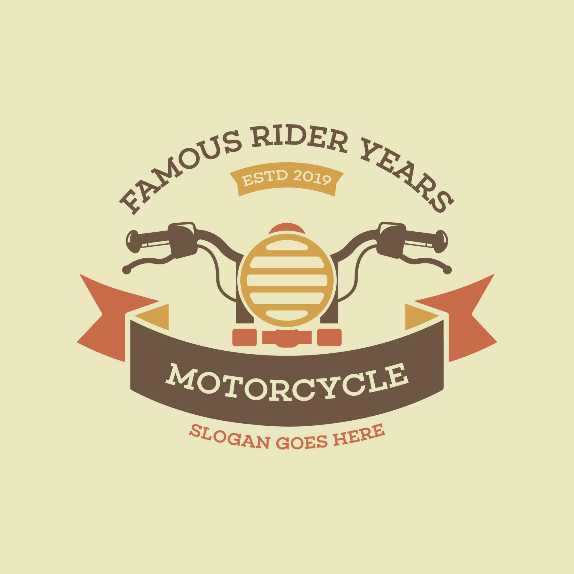 Retro motorcycle logo design concept 20667104 Vector Art at Vecteezy