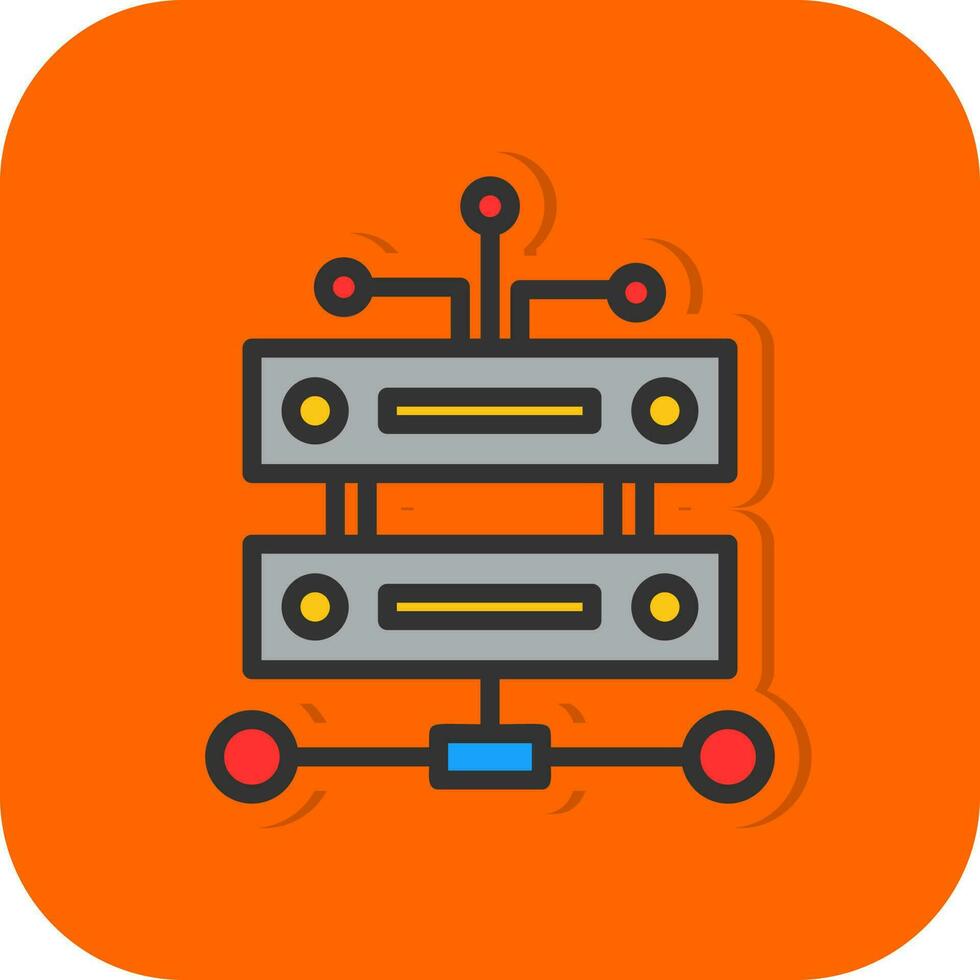 Data Infrastructure Vector Icon Design