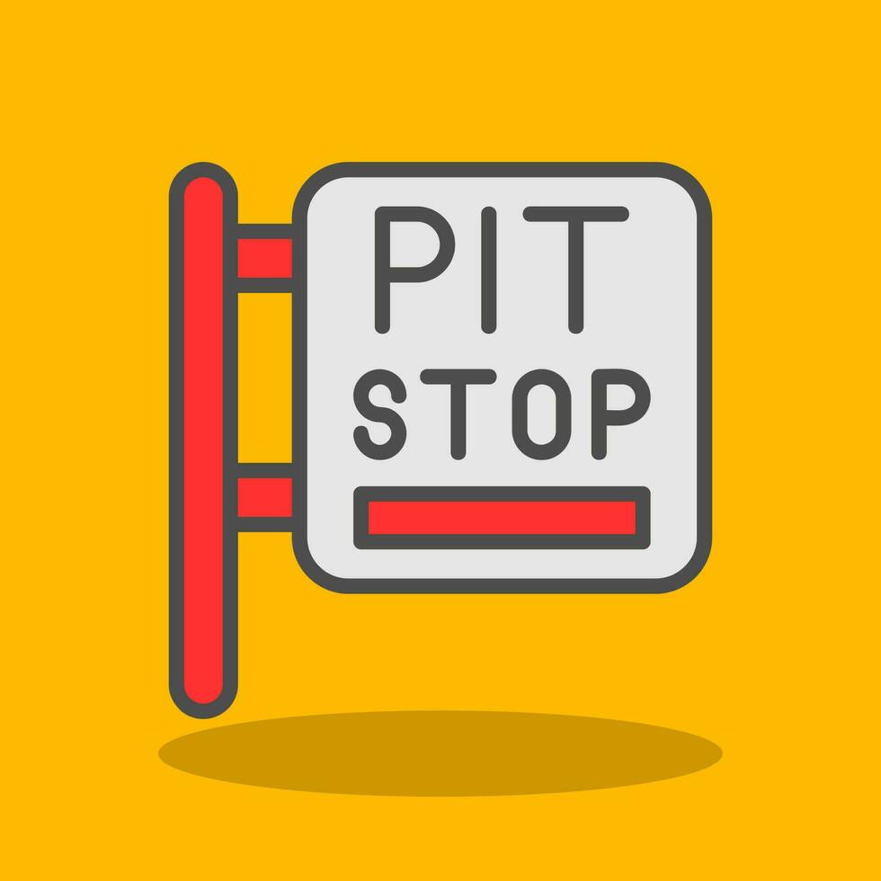 Pit Stop Vector Icon Design