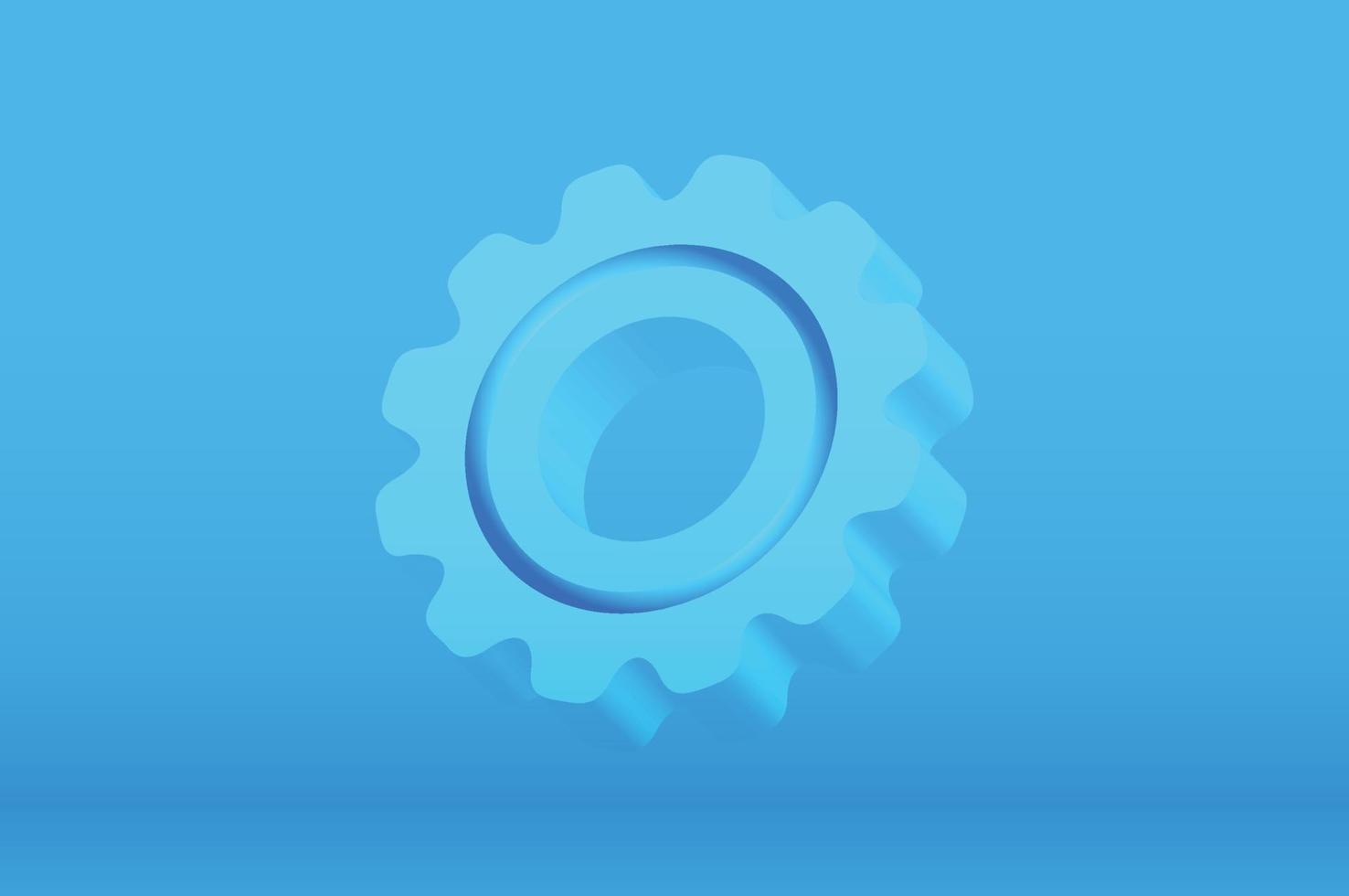 Realistic 3d setting icon in Vector Design. Illustration, Engineering Teamwork Concept,