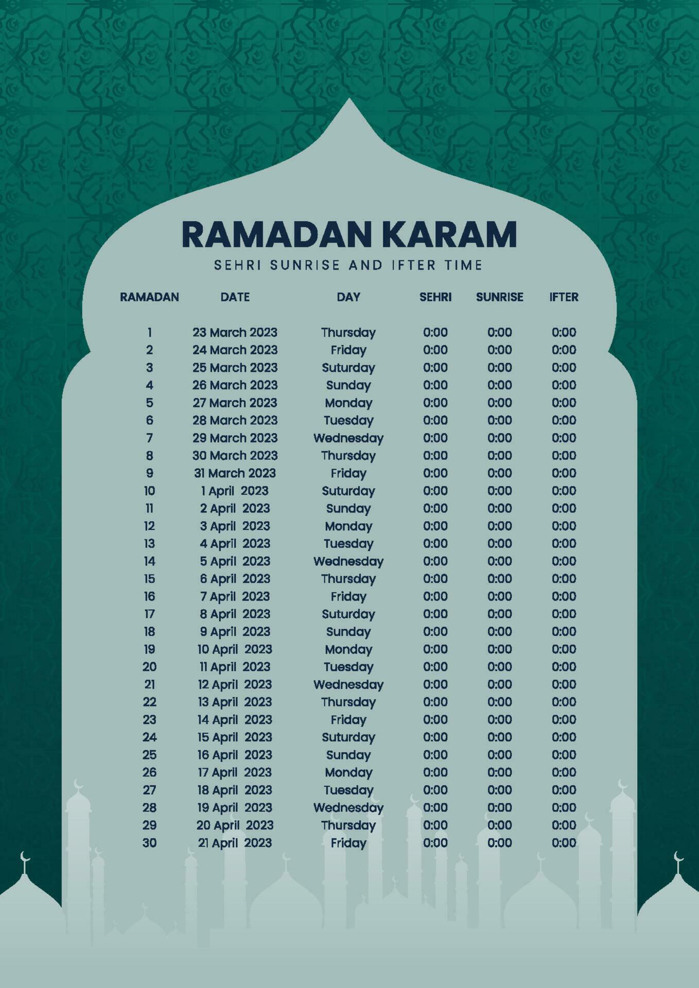 Ramadan Time Theme Template. Ramadan Calendar, Ramadan Lantern, Ramadan