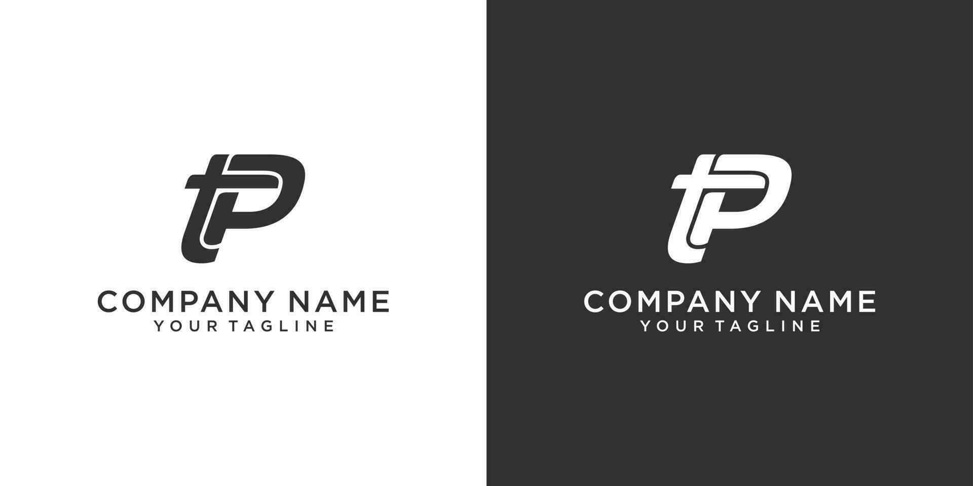 TP or PT initial letter logo design template vector