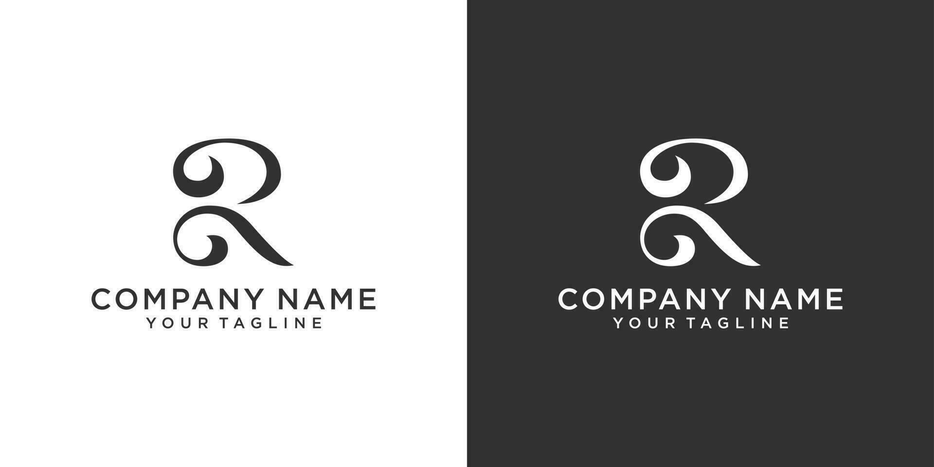 Initial letter R vector logo design concept.
