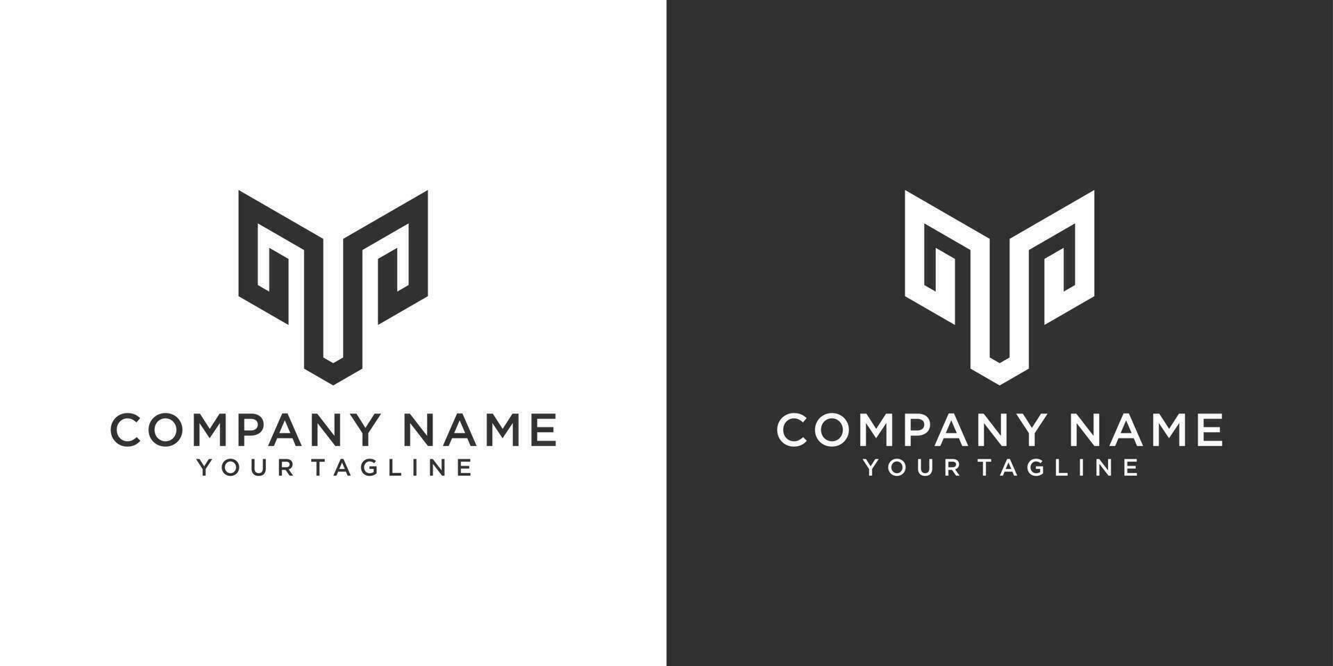 M initial letter logo design concept. vector