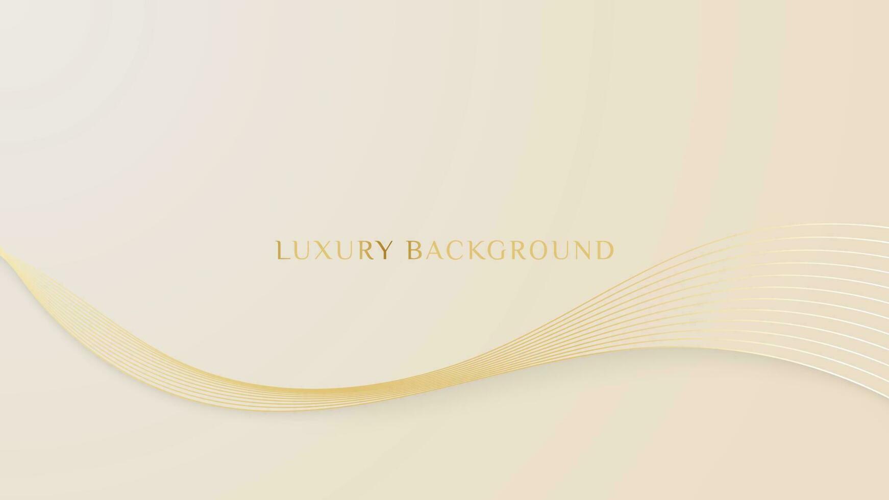 Elegant background with line golden elements Realistic luxury paper cut style 3d modern concept vector