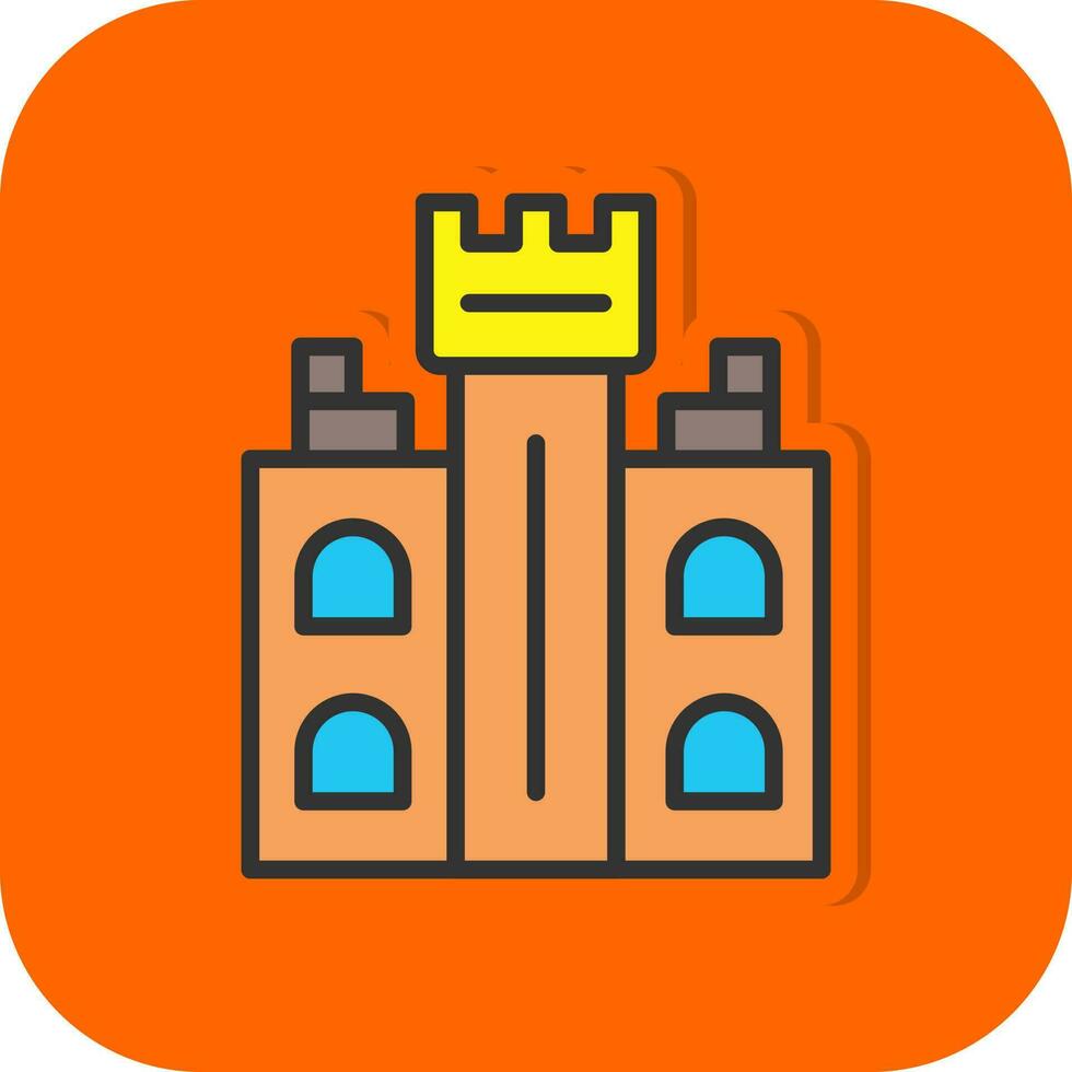 Castle Tower Vector Icon Design
