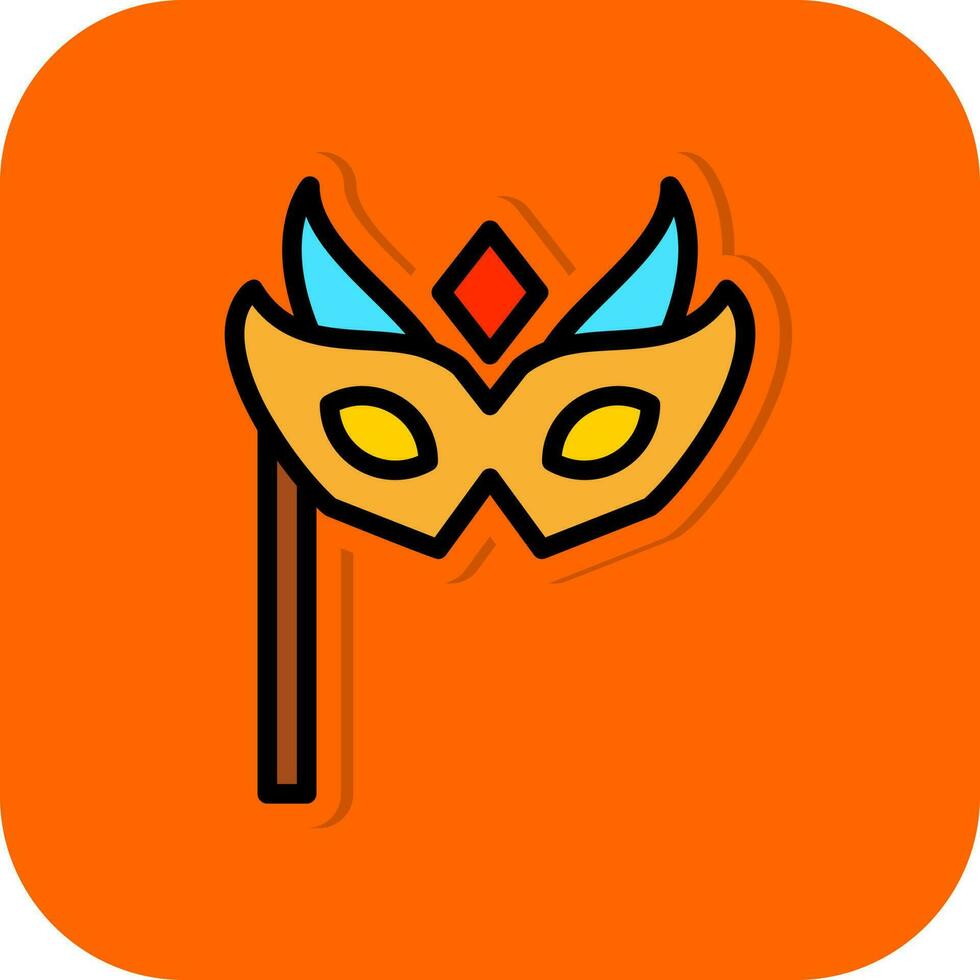 New Year Mask Vector Icon Design