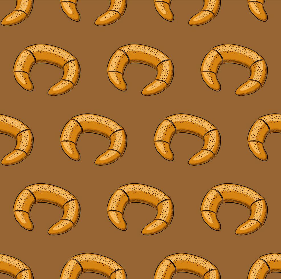 beige sin costura vector antecedentes con dulce Bagels