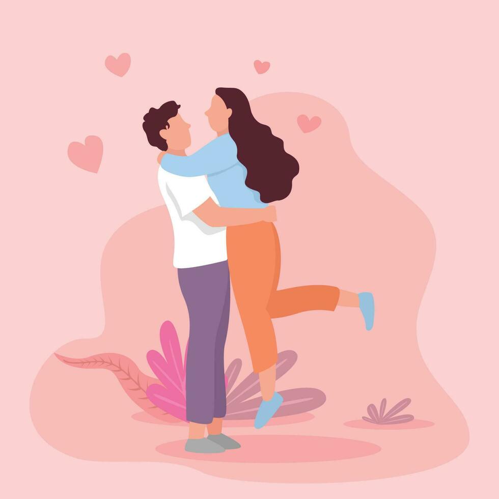 Love Couple premium vector illustration