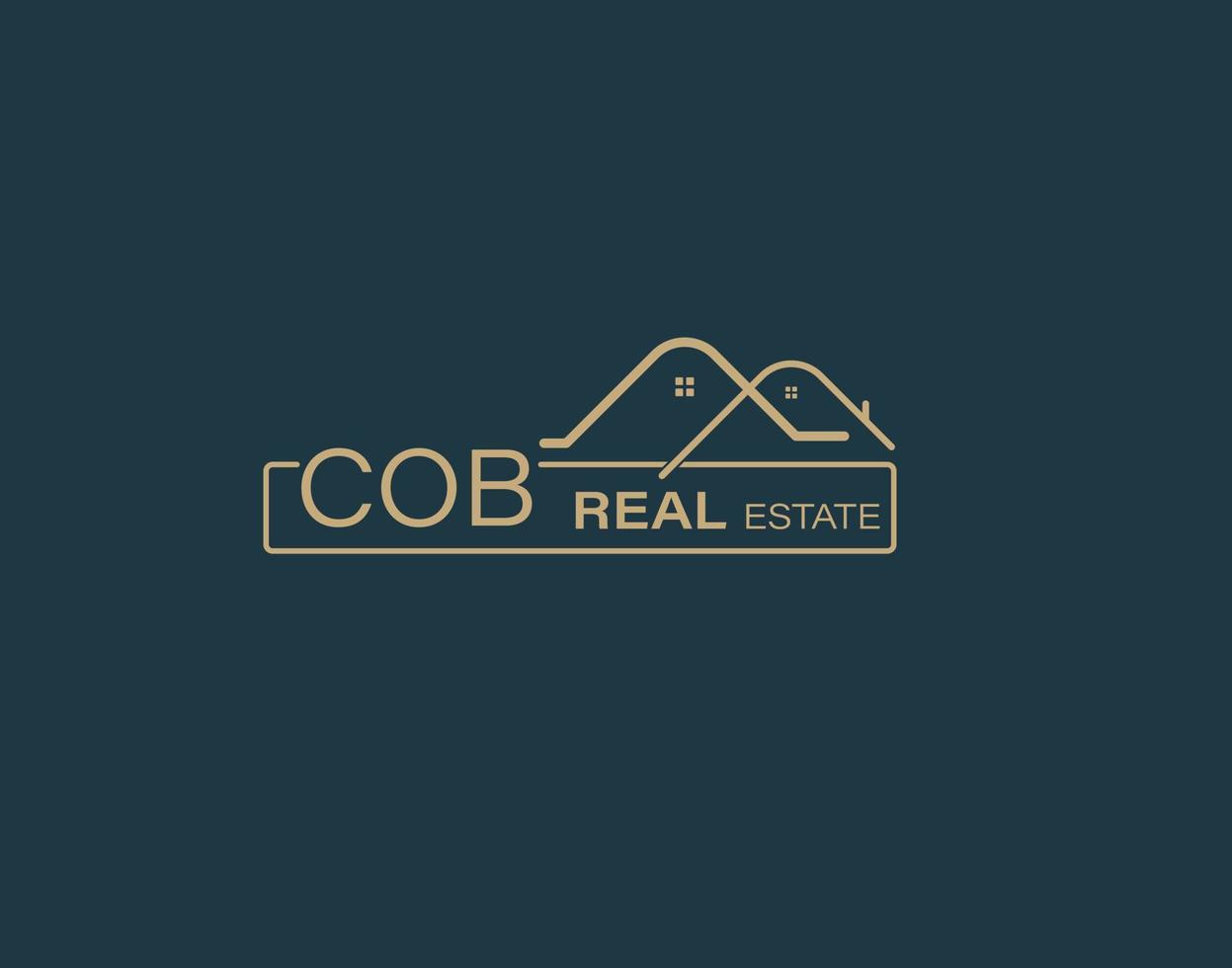 COB Real Estate and Consultants Logo Design Vectors images. Luxury Real Estate Logo Design