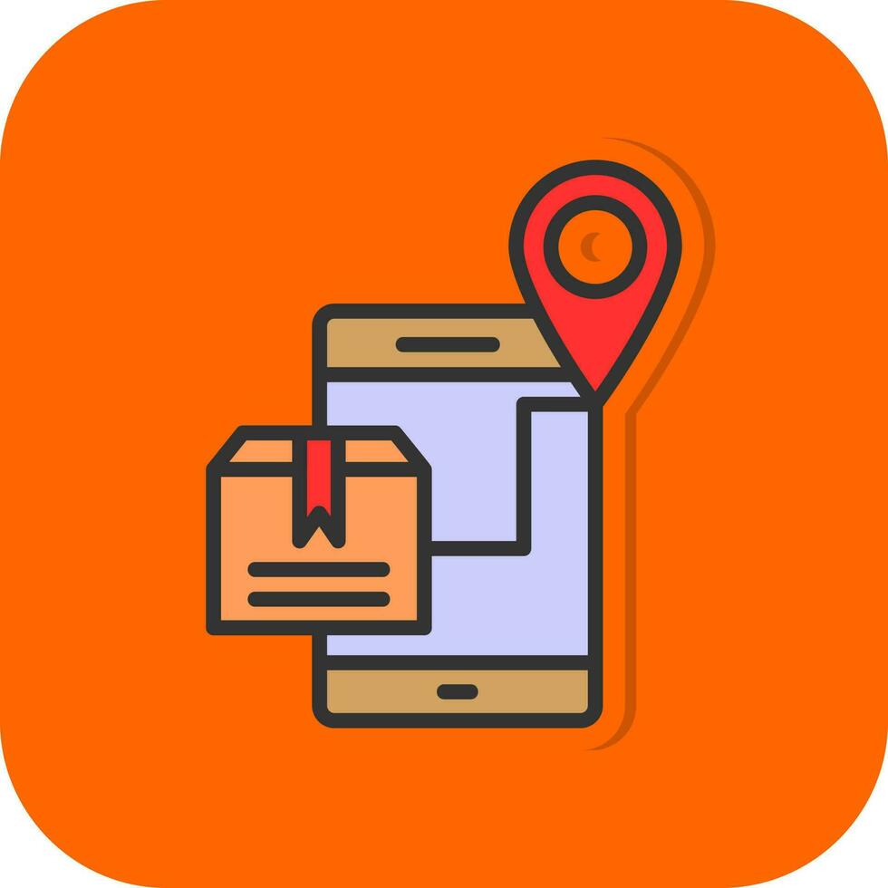 Mobile Shipment Tracking Vector Icon Design