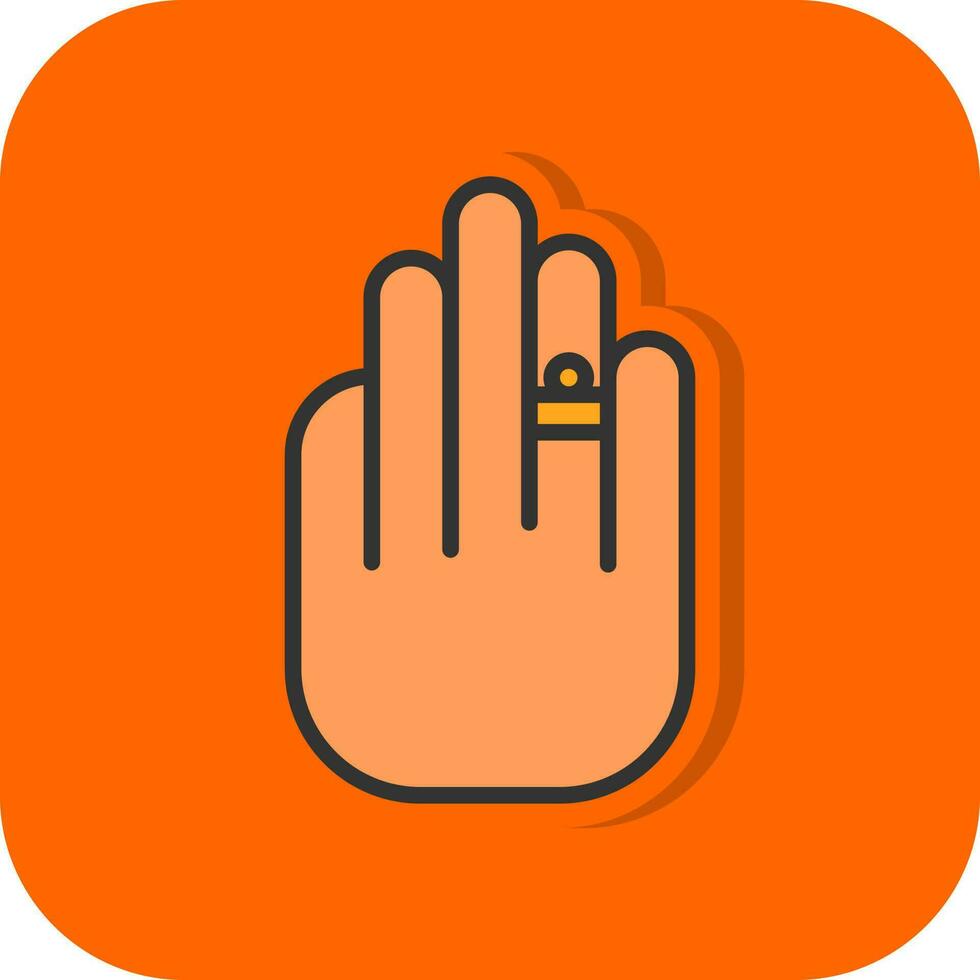 Ring in Hand Vector Icon Design