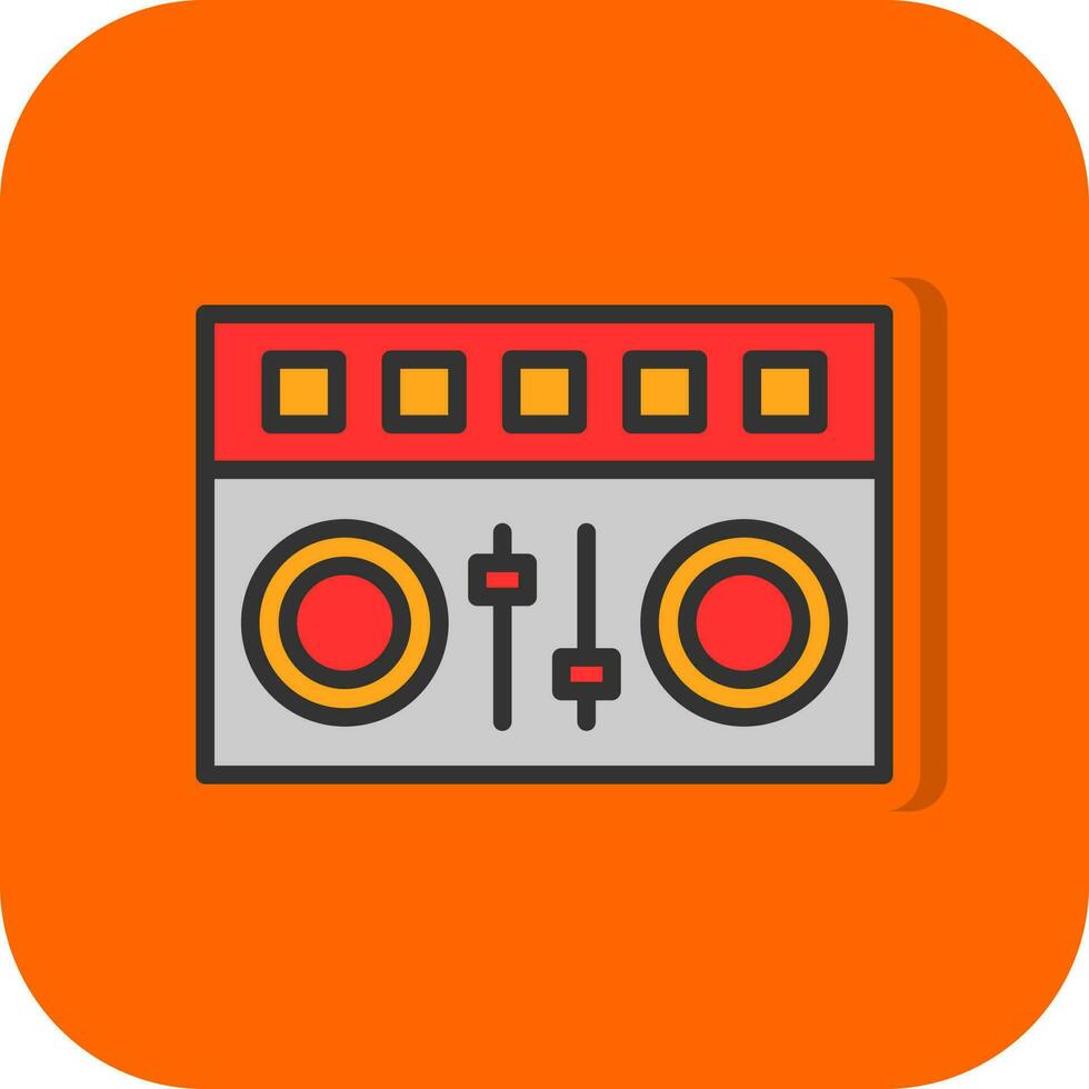 diseño de icono de vector de mezclador de dj