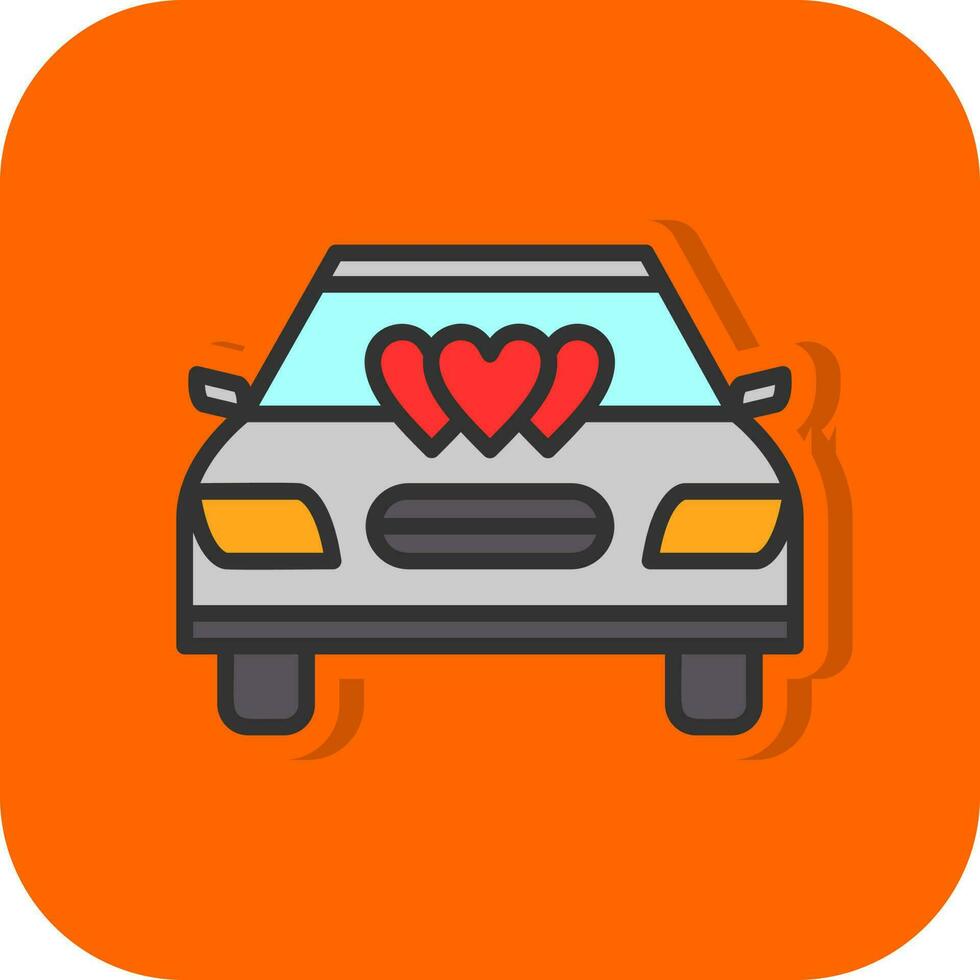 diseño de icono de vector de coche de boda