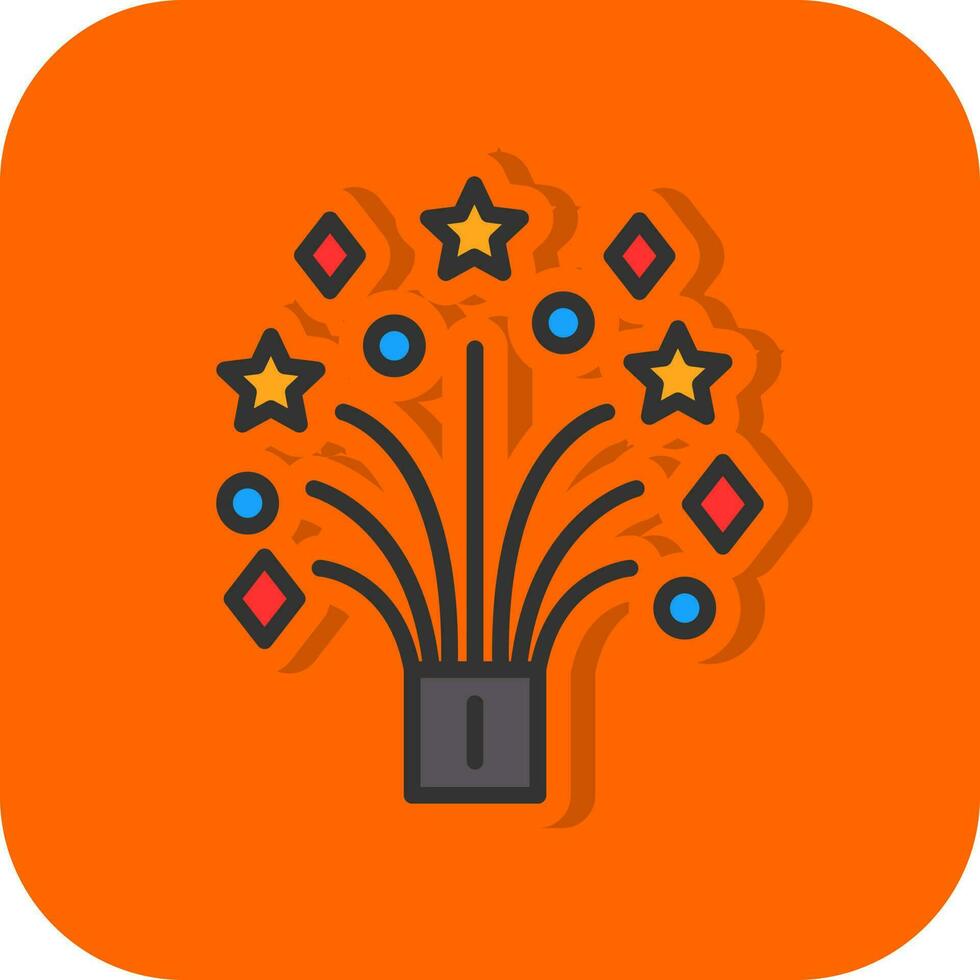 Wedding Fireworks Vector Icon Design