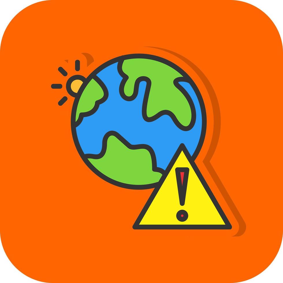 Earth Danger Vector Icon Design