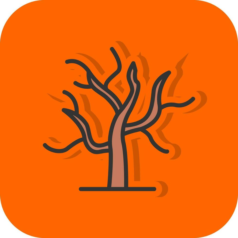 diseño de icono de vector de árbol seco