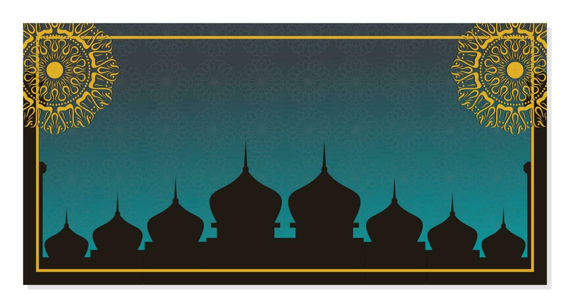 islámico fondo, con hermosa mandala ornamento. vector modelo para pancartas, saludo tarjetas para islámico vacaciones.