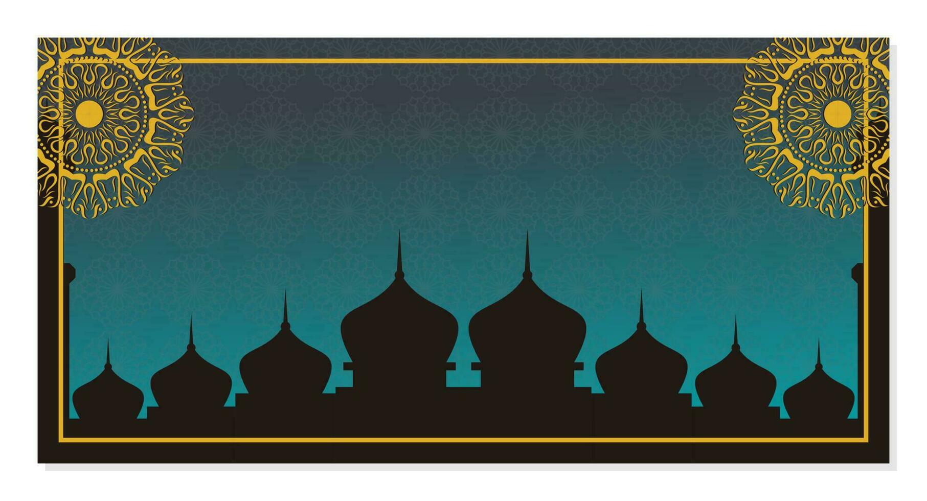Islamic background, with beautiful mandala ornament. vector template for banners, greeting cards for Islamic holidays.