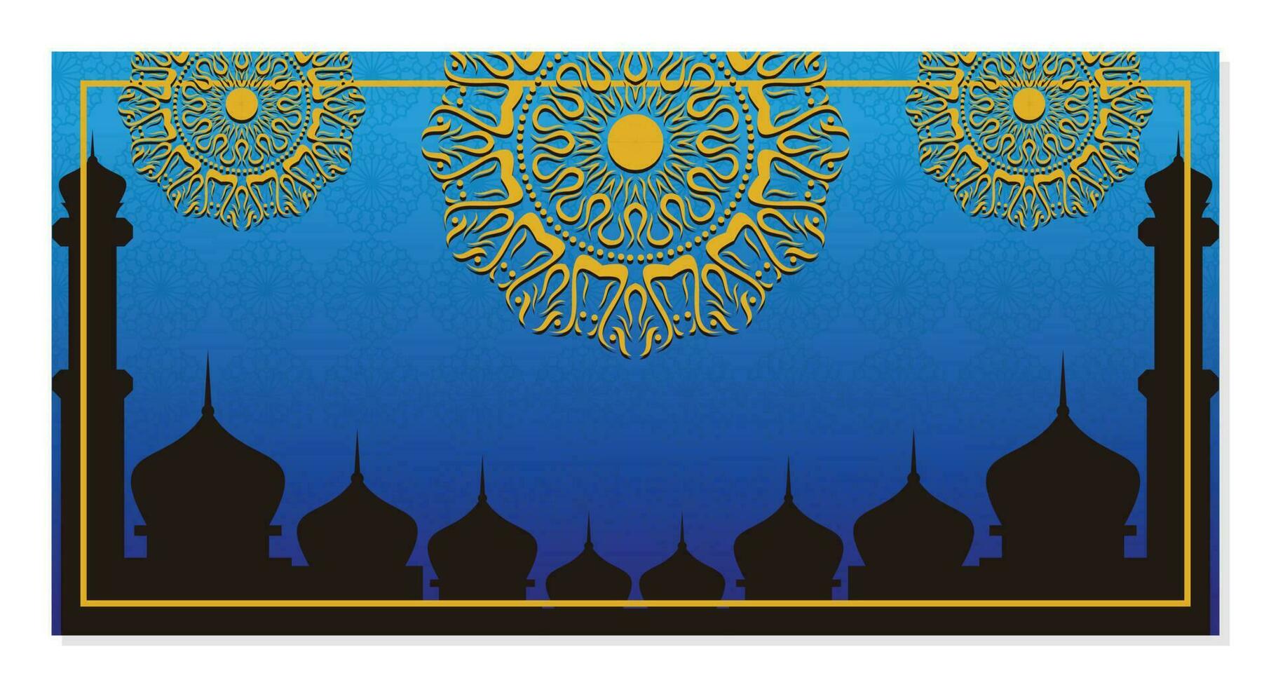 Islamic background, with beautiful mandala ornament. vector template for banners, greeting cards for Islamic holidays.