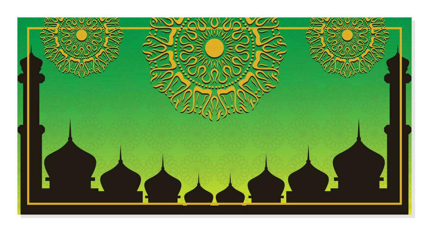 Islamic background, with beautiful mandala ornament. vector template for banners, greeting cards for Islamic holidays.