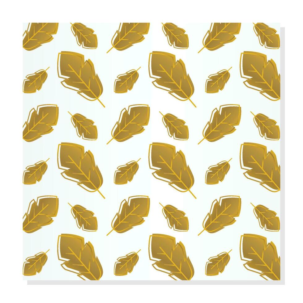 leaf pattern abstract shape gold color, luxury design for beautiful gift wrapping. vector