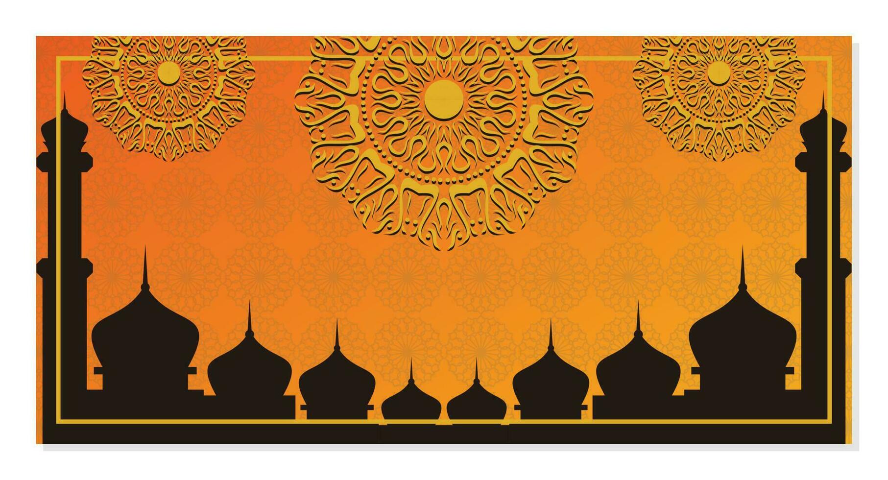 Islamic background, with beautiful mandala ornament. vector template for banners, greeting cards for Islamic holidays.