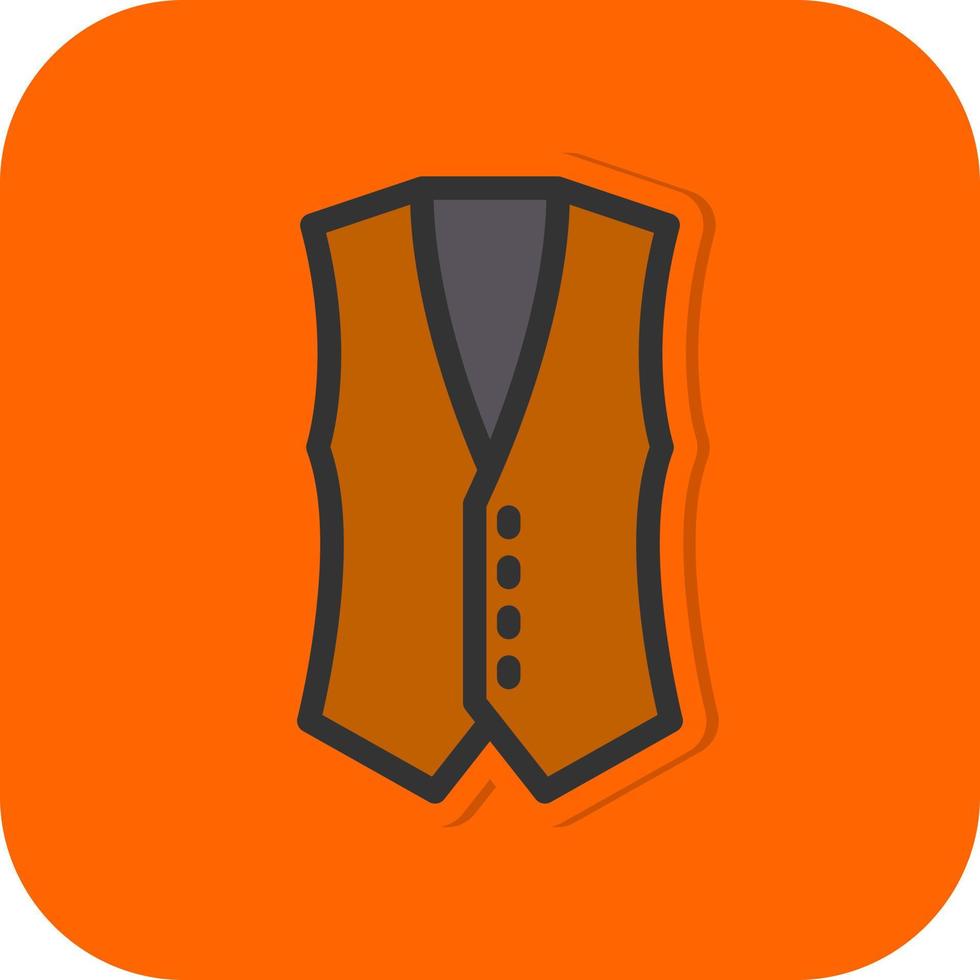 Coat Vest Vector Icon Design