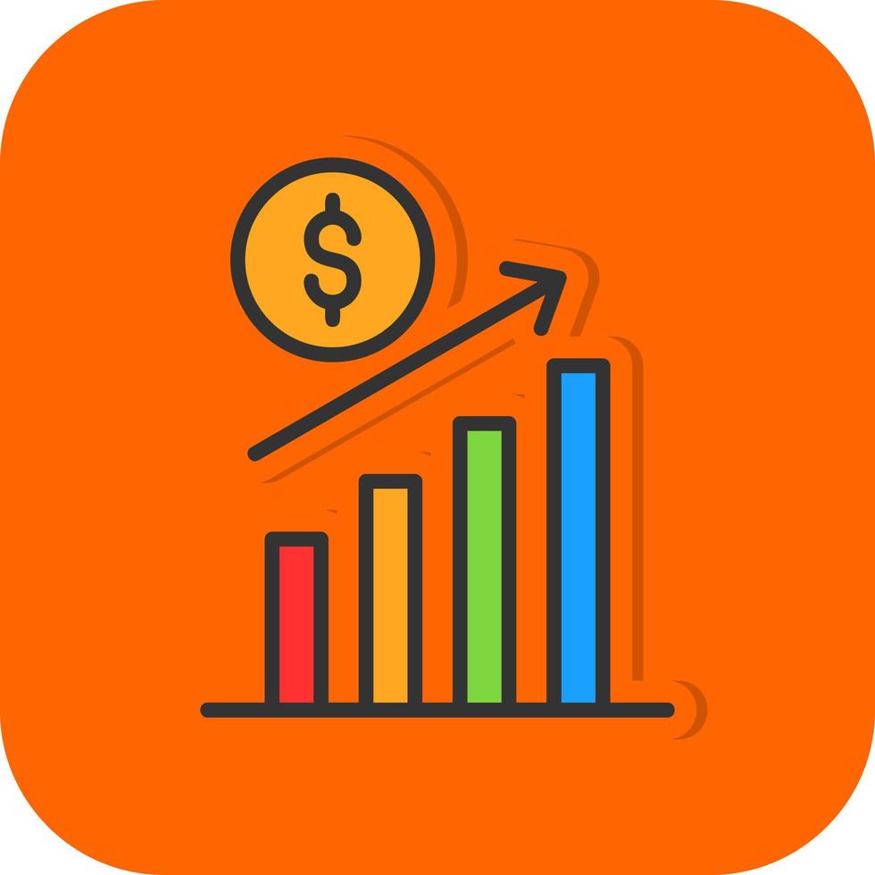 Revenue Increase Vector Icon Design
