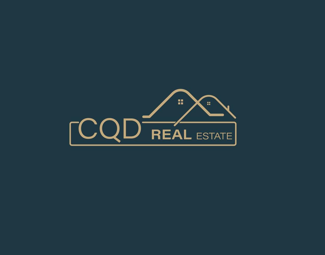 CQD Real Estate and Consultants Logo Design Vectors images. Luxury Real Estate Logo Design