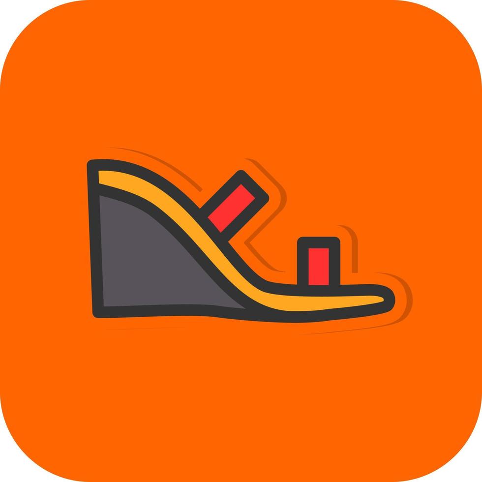 Wedge Heel Vector Icon Design