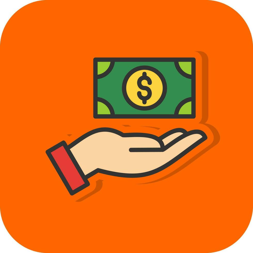Cash Donation Vector Icon Design