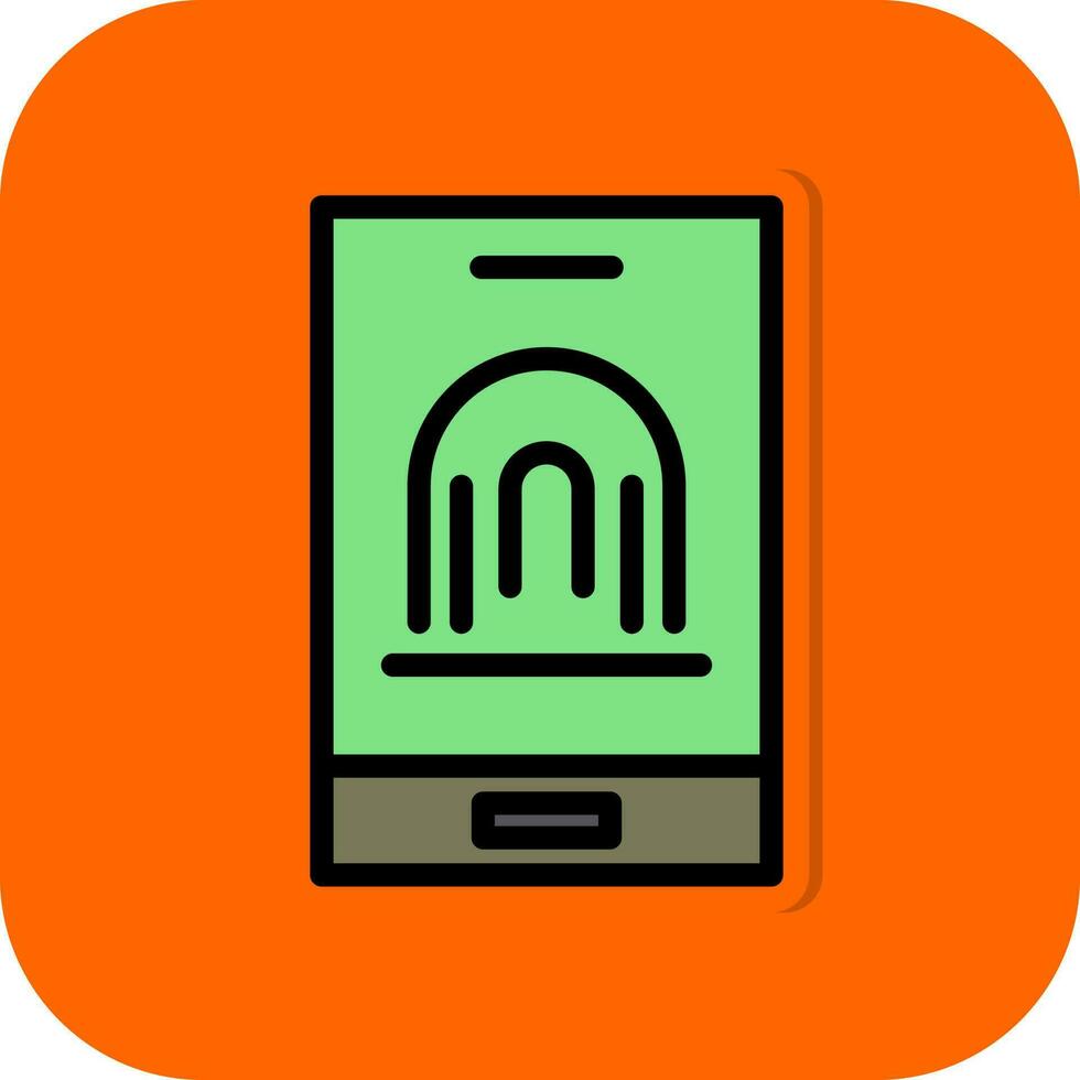 Mobile Fingerprint Vector Icon Design