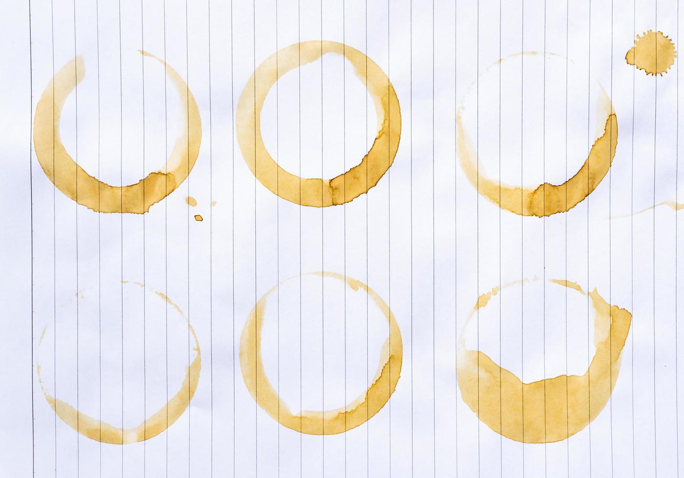 Coffee stains on lined paper photo