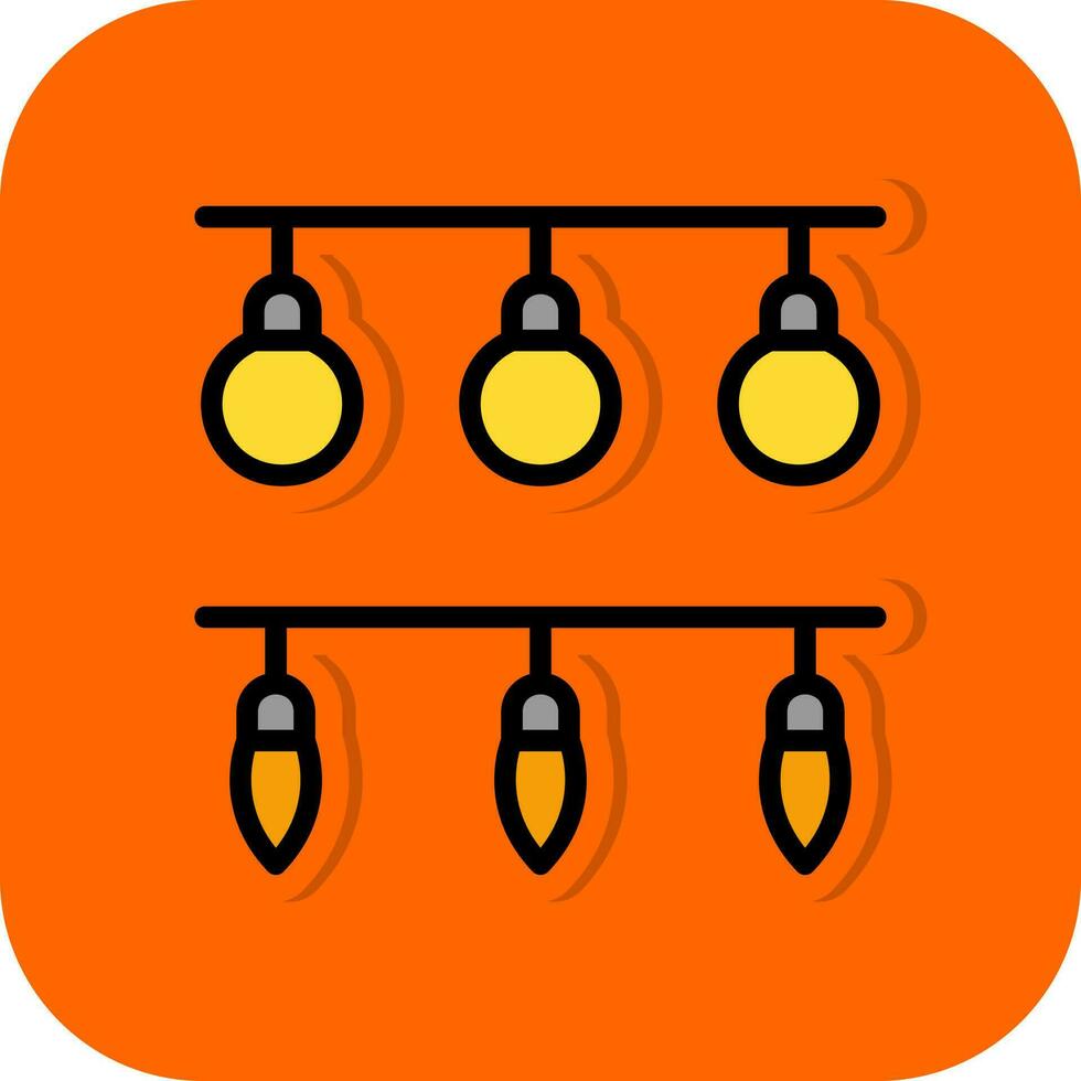 New Year Lights Vector Icon Design
