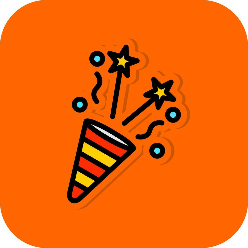 Party Popper Vector Icon Design