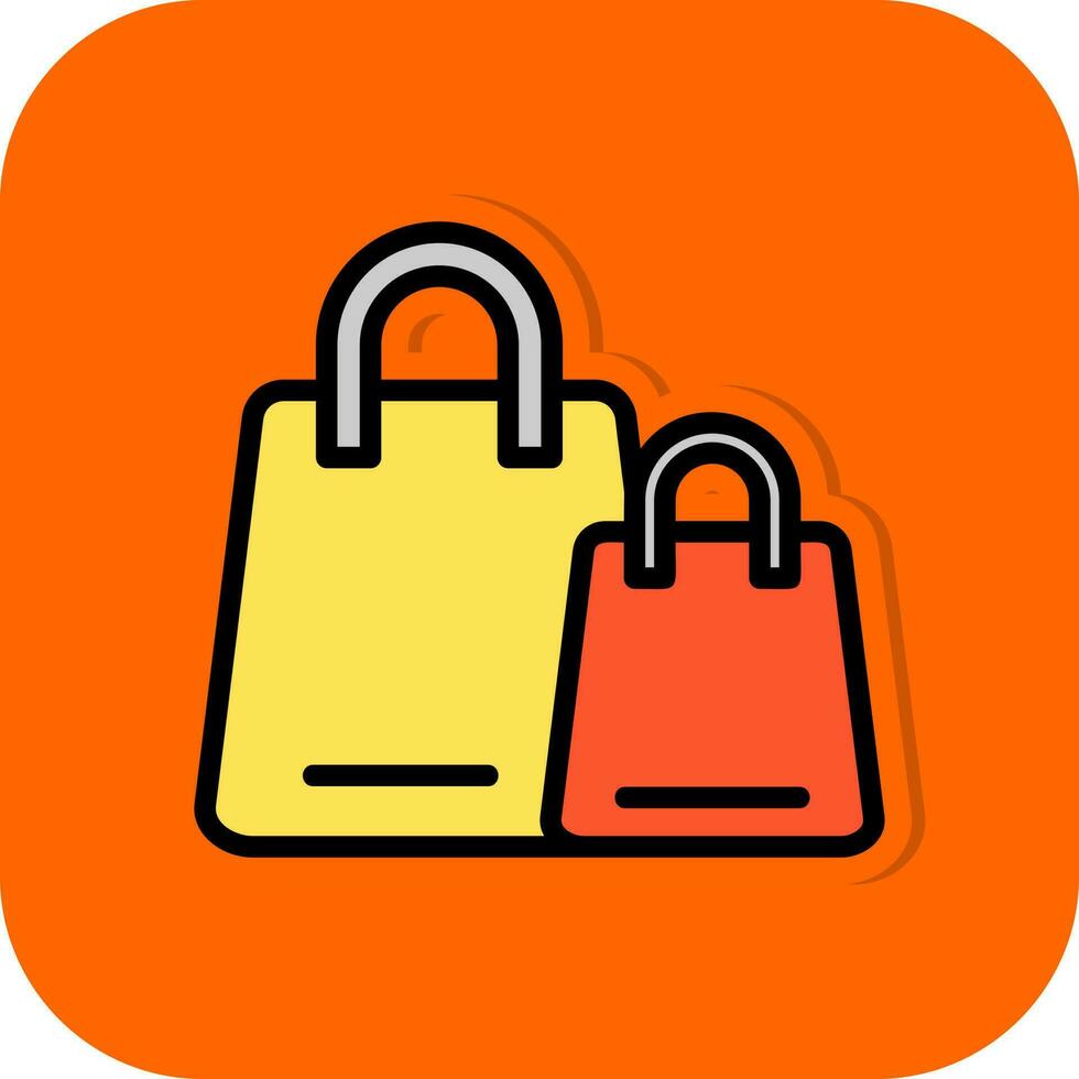 diseño de icono de vector de bolsas de compras