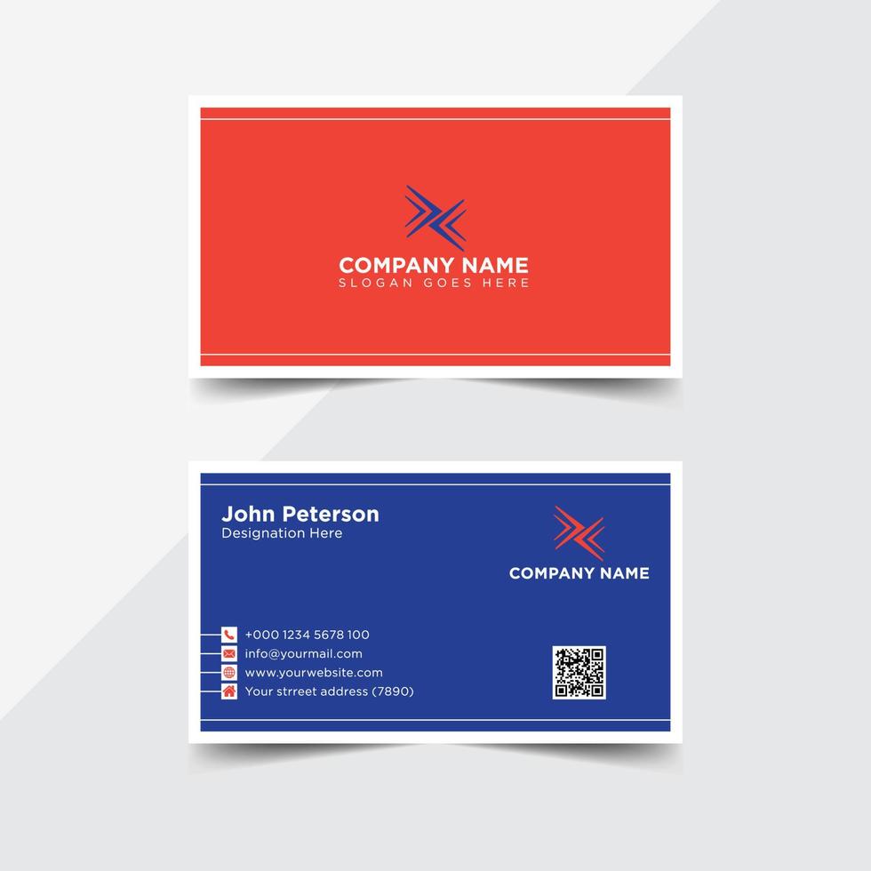 Professional business card template design vector illustration