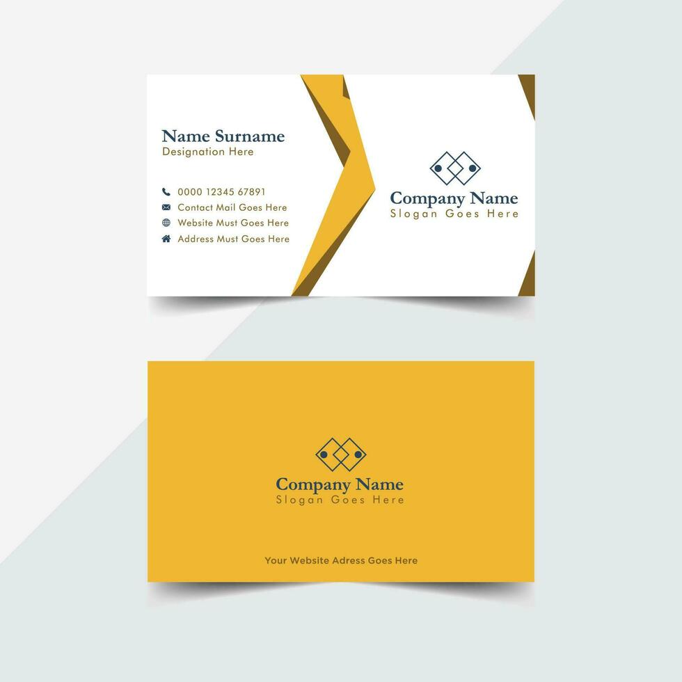 Professional business card template design vector illustration