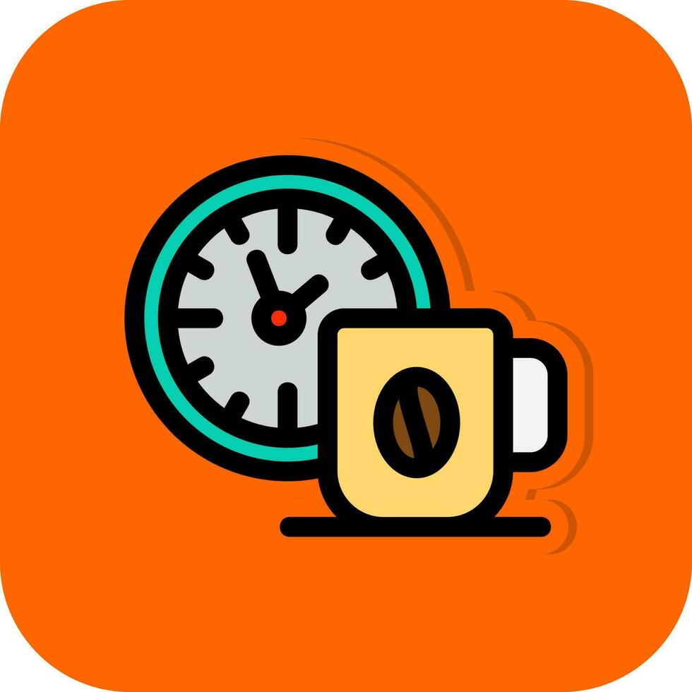 diseño de icono de vector de tiempo de café