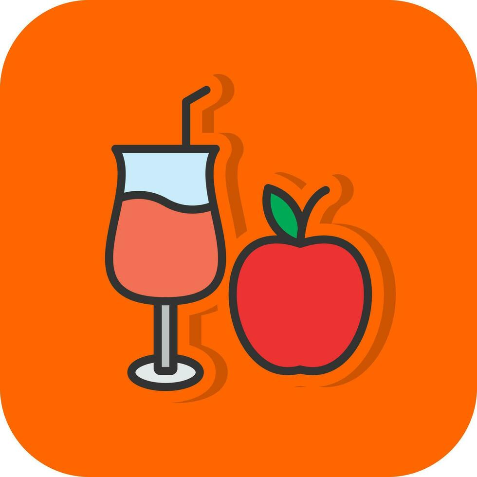 Apple Juice Vector Icon Design