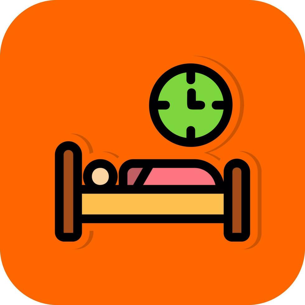 Bed Time Vector Icon Design