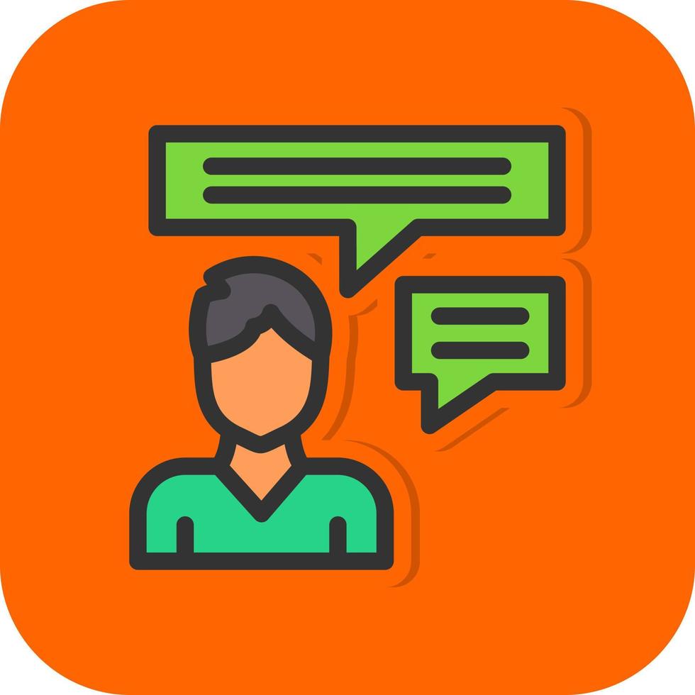 Inner Dialogue Vector Icon Design