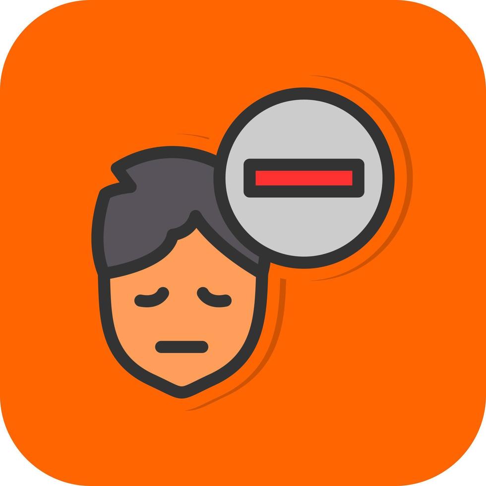 Negative Thinking Vector Icon Design