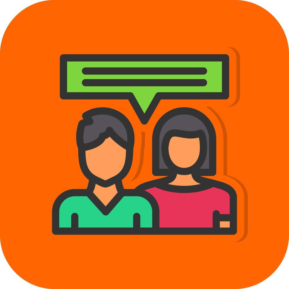 Couple Counseling Vector Icon Design