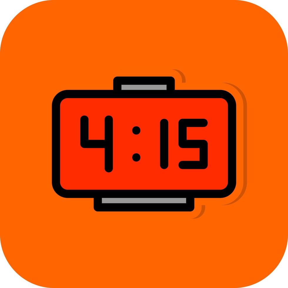 Digital Clock Vector Icon Design